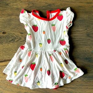 Kyte Bodysuit Dress in Strawberry